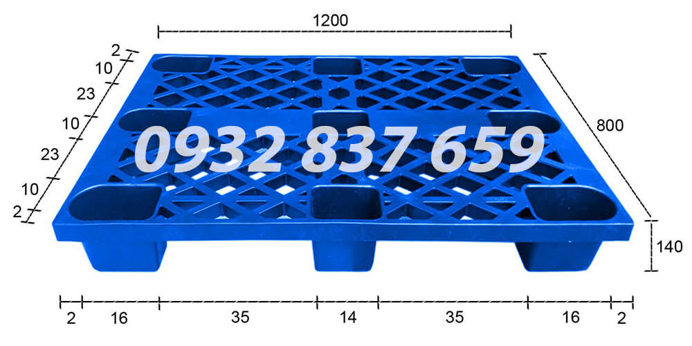 Pallet nhựa mẫu 121